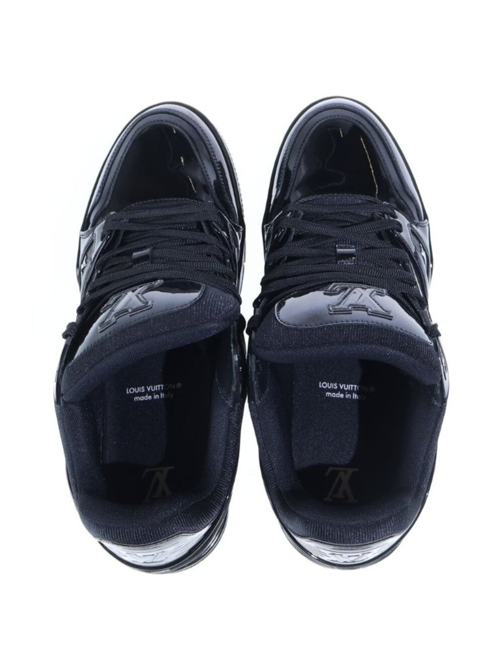 Louis Vuitton LV Trainer Patent Line Low Cut Sneakers Black - Picture 4 of 6